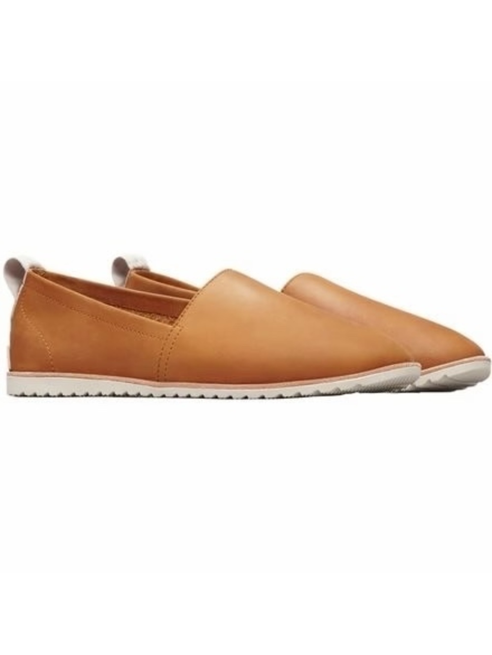 Sorel Women's Ella Leather Slip-On Shoes in camel Size 7